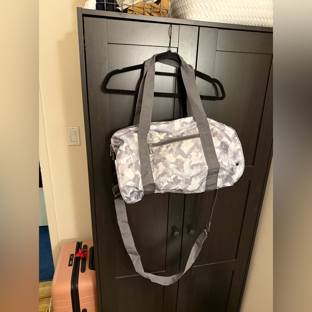 SoulCycle Gray Camouflage Duffel Bag